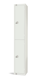 Elite White Two Door Compartment Locker