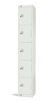 Elite White Five Door Compartment Locker