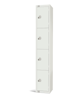 Elite White Four Door Compartment Locker