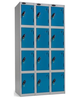 Probe Four Door Compartment Lockers Nest Of 3