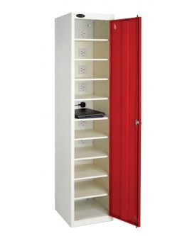 Single Door 10 Shelf Laptop Locker