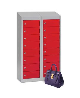 Low 8 Compartment Wallet Locker With Sloping Top