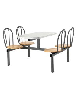 Wooden Polished Seat Canteen Seating Units Model DL/CU19
