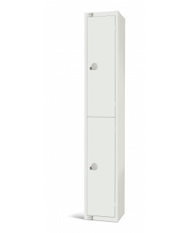 Elite White Two Door Compartment Locker