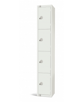 Elite White Four Door Compartment Locker