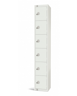 Elite White Six Door Compartment Locker