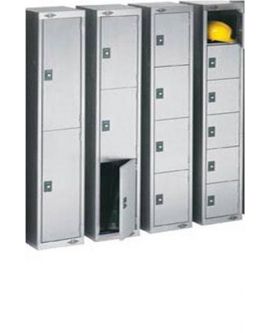 Stainless Steel Three Door Compartment Lockers