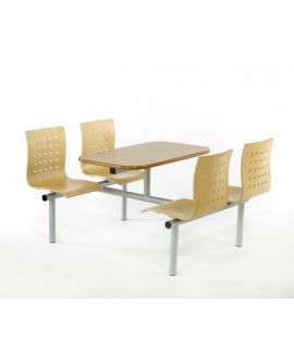Wooden Polished Seat Canteen Seating Units Model DL/CU50